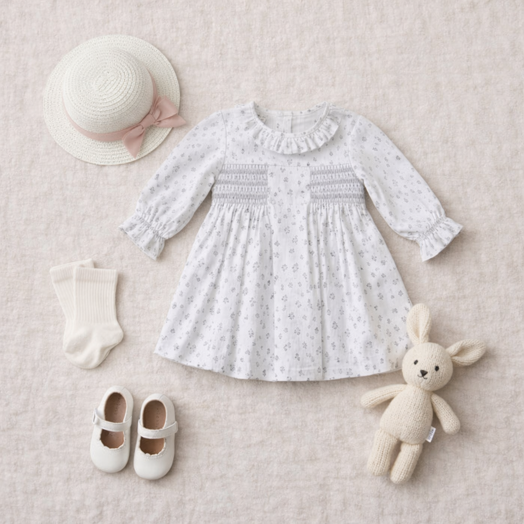 Paz Rodriguez Smocked Floral Dress — 9 Months