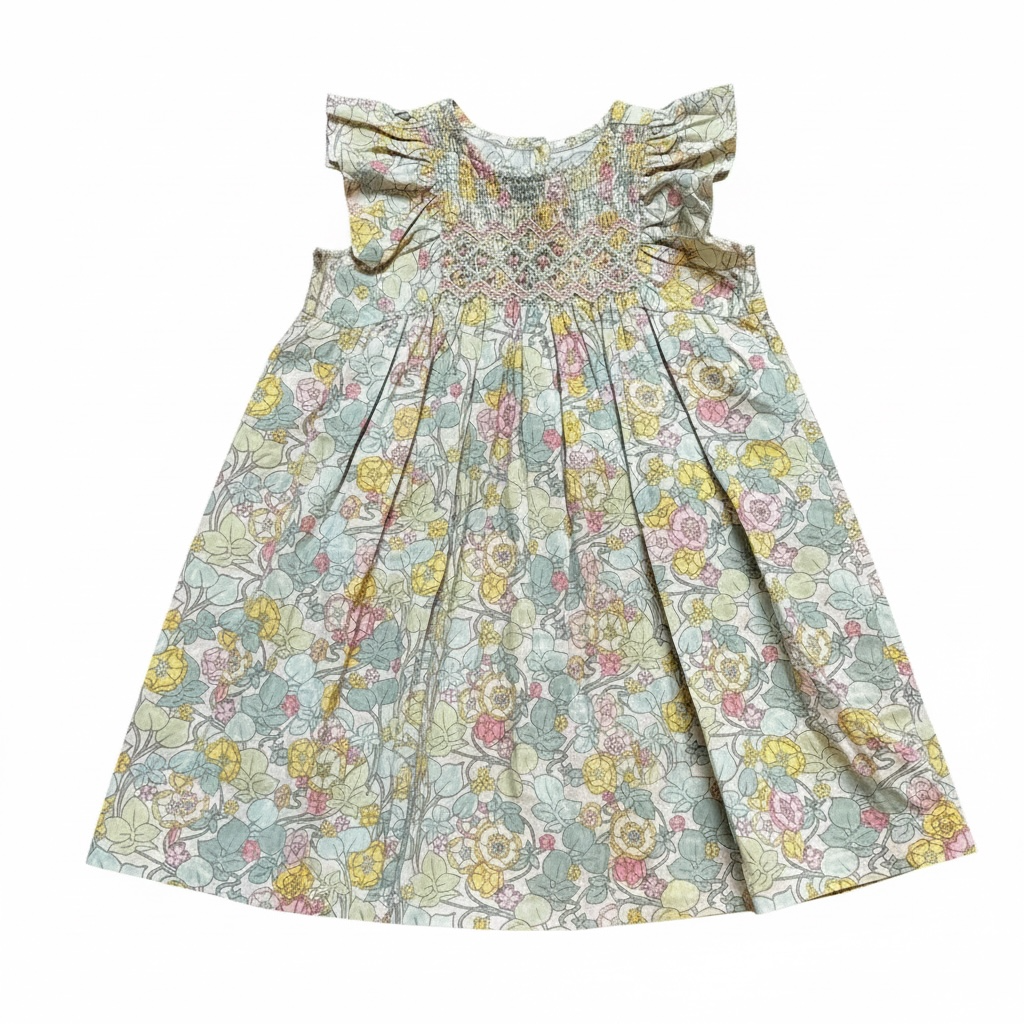 Bonpoint Floral Smocked Dress — Size 2