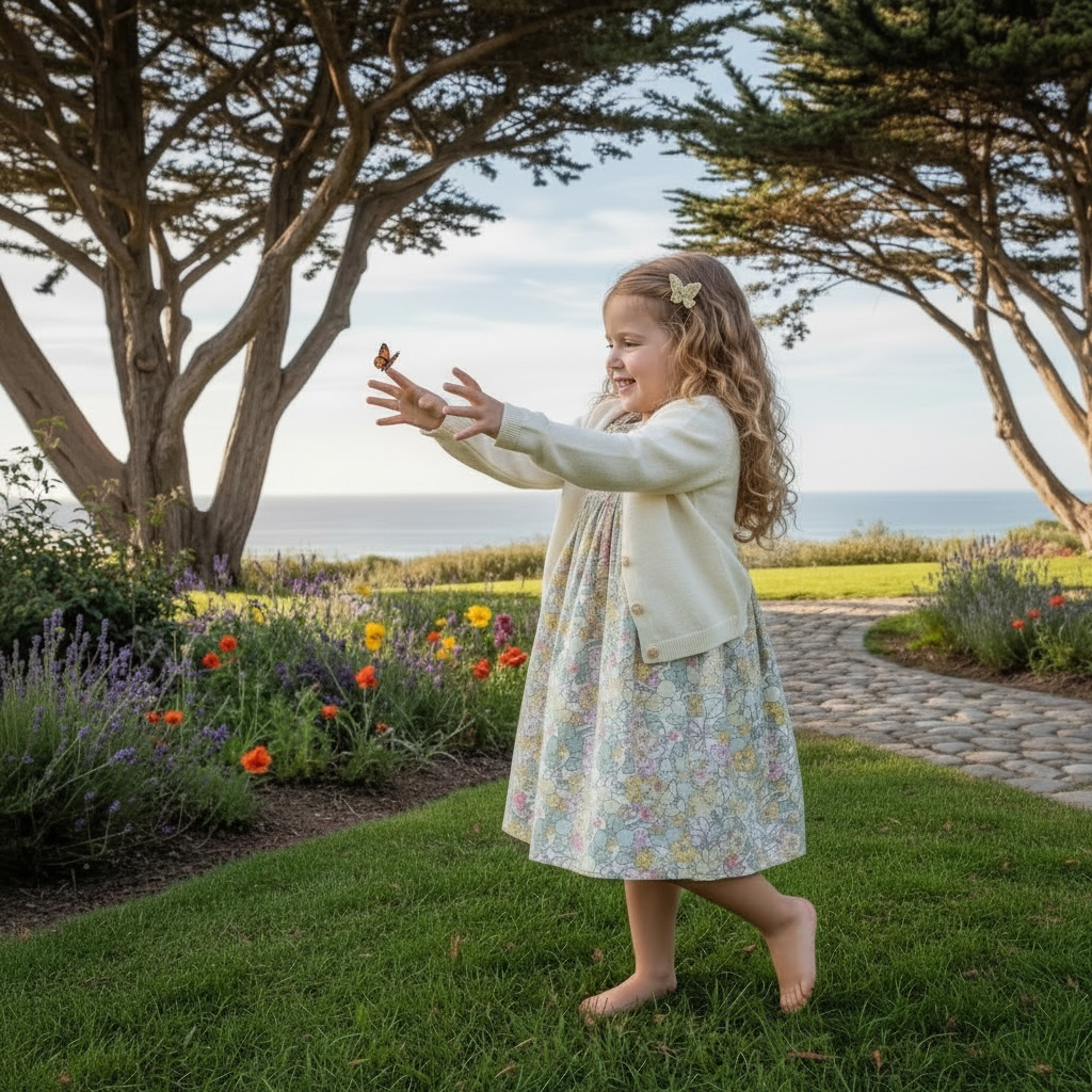 Bonpoint Floral Smocked Dress — Size 2