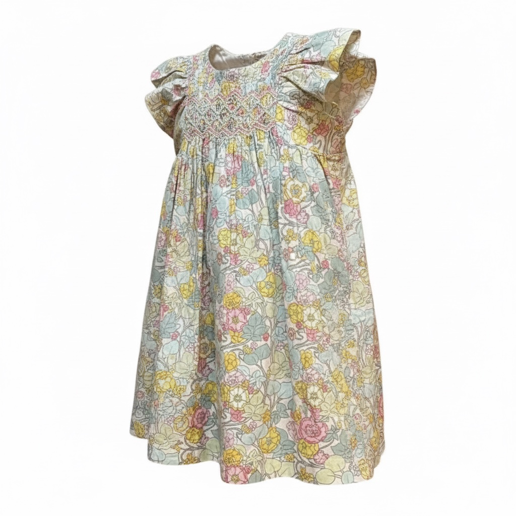 Bonpoint Floral Smocked Dress — Size 2